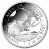 Somalia 2023 Elefante Africano 1 oz. plata pura .999