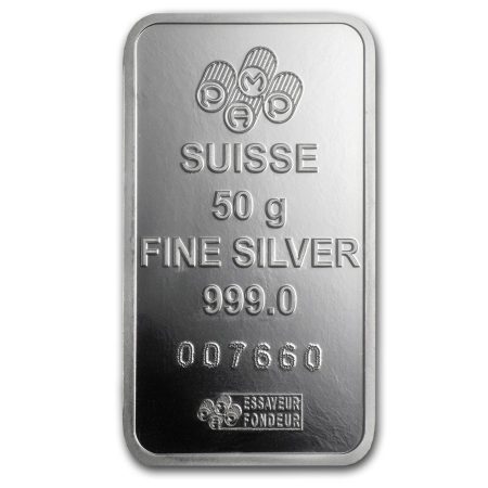 Pamp Suisse Lingote 50 gramos Plata Pura .999 con Certificado. - Image 4