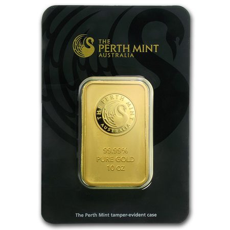 Australia, Lingote 10 onzas Oro Puro .9999 Perth Mint.