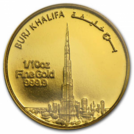 DUBAI 1/10 OZ. ORO .9999 BURJ KHALIFA
