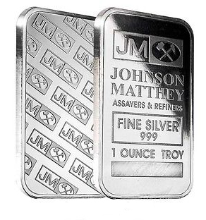 Lingotes de Plata Johnson Matthey