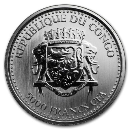 Congo 2018 Gorila Silverback 1 oz. plata pura .999 - Image 2